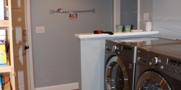 Renovated Laundry Room: New Flooring and Paint Job