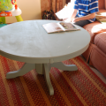 kitchen table to coffee pedestal table