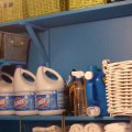 Beautiful Blue Laundry Room Makeover Laundry storage (7)
