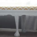 updated bench with yellow chevron stripes