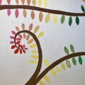 leafy treetops mural