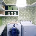 stenciled laundry room