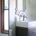 striped bathroom walls