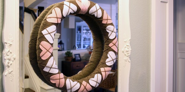 Argyle Valentine Wreath Tutorial