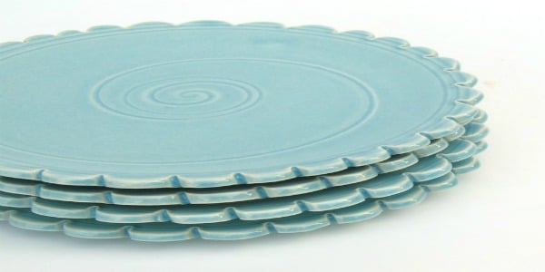 handcrafted blue ceramic plates