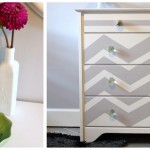 chevron painted dresser