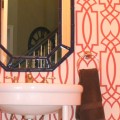 Powder Room Redo With Wall Paper