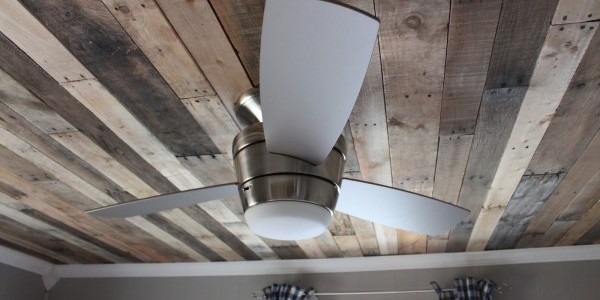 Rustic Pallet Wood Ceiling Tutorial