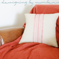Vintage Grain Sack Pillow