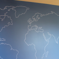 World Map Outline Mural