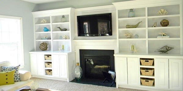 Beach Costal Family Room Makeover
