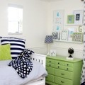 green accented boys room