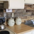 pallet wood backsplash