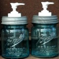 genuine antique zinc lids for blue ball jar soap dispensers