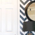 chevron stiped wall with step-by-step tutorial