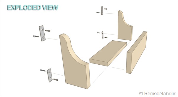 cabinet door storage bin EXPLODED VIEW