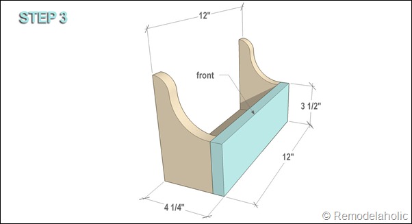 cabinet door storage bin STEP 3