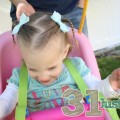 chevron hair part for little girls