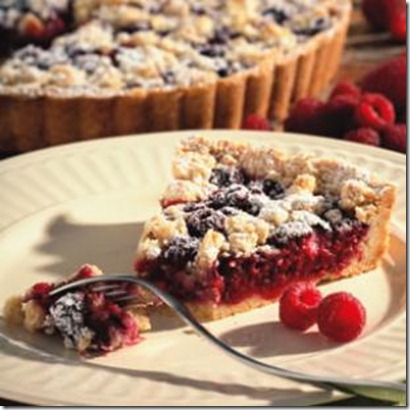 Eating Well Raspberry Almond Crumb tart