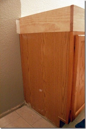 How to Add height to a short bathroom vanity (19)