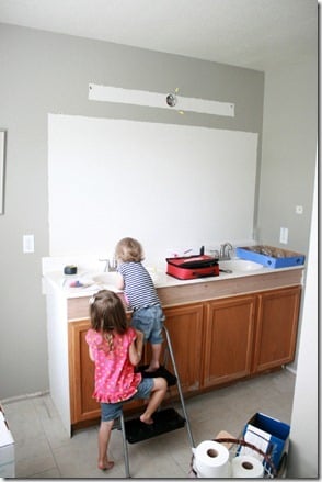How to Add height to a short bathroom vanity (39)