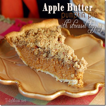 Tidy Mom apple butter pumpkin pie