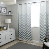 chevron ombre painted curtain tutorial