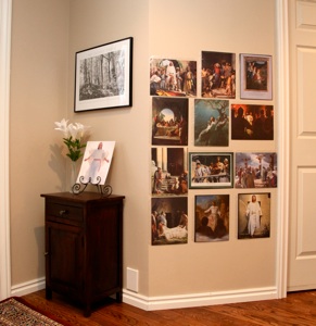 Our Family blog easter decor and timeline