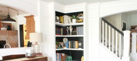 built-in corner bookshelf