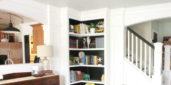 Built-in Corner Bookshelves