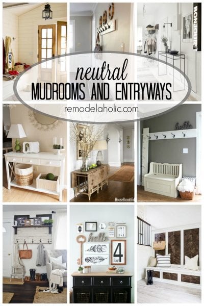 Neutral Mudrooms and Entryways via remodelaholic.com