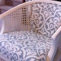 cane chair reupholster diy white light blue remodelaholic.com (600x401)
