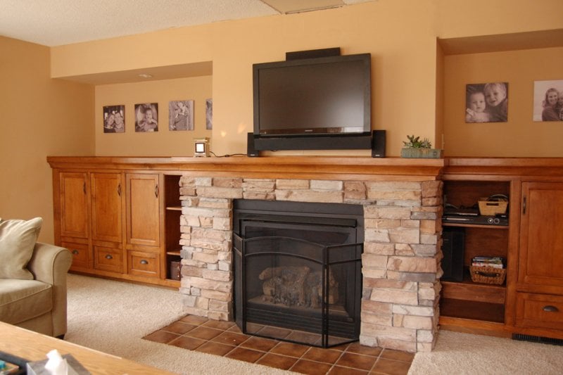 Stone Fireplace
