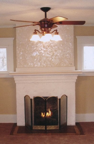 White Fireplace Remodel
