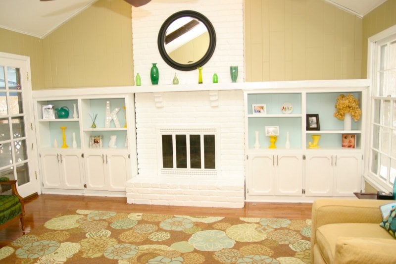Brick Fireplace Makeover