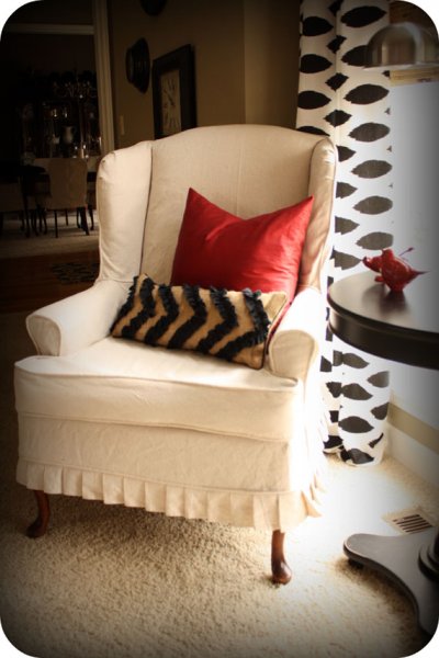 Slipcovered Wingback Chair