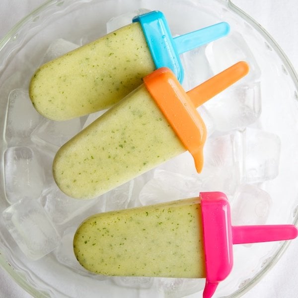 Pineapple Coconut Cilantro Popsicles