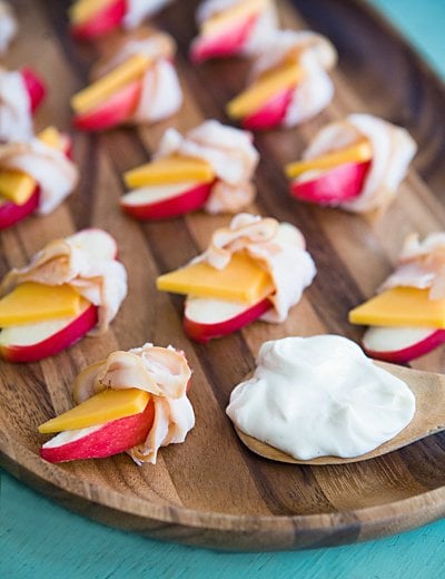Ham and Cheese and Apple Snack Wraps