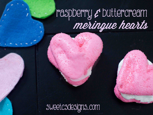 Raspberry & Buttercream Meringue Hearts