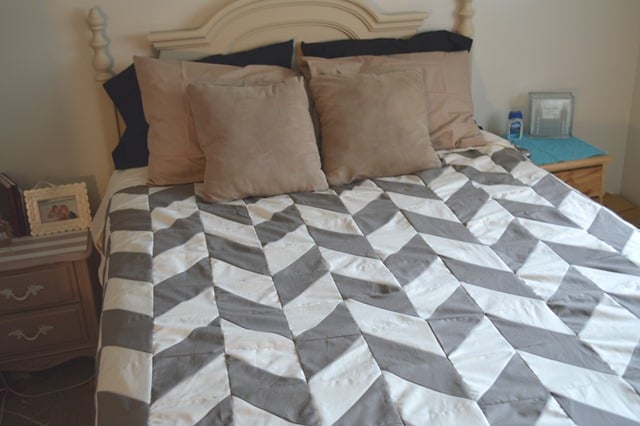 DIY Herringbone Duvet Cover