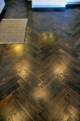 DIY Herringbone Wood Floors