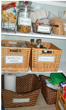 Organizing the Pantry Using Baskets
