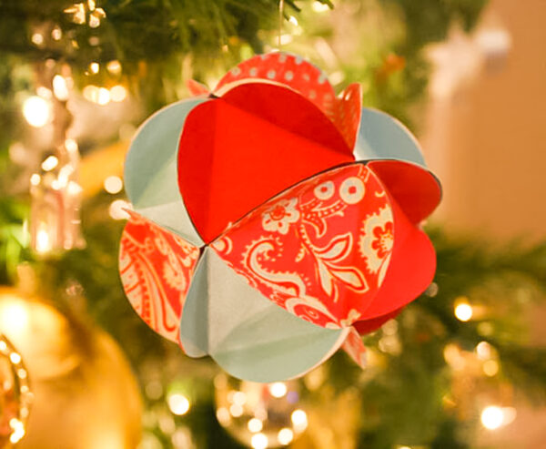 3d Ball Paper Ornament Pieced Like A Quilt 2