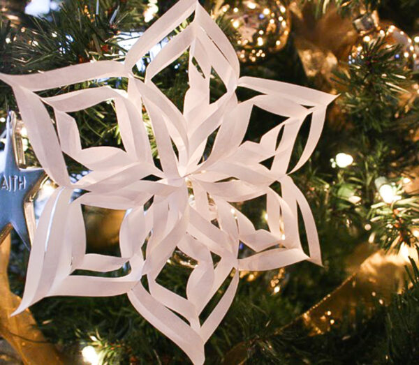 3d Snowflake Paper Christmas Ornament Tutorial 2