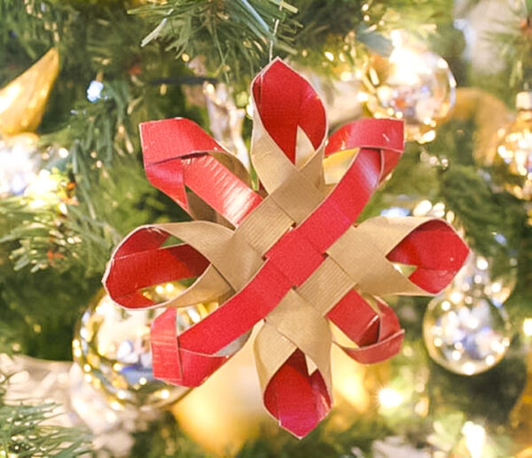 Woven Star Tutorial 3d Christmas Tree Paper Decoration 2