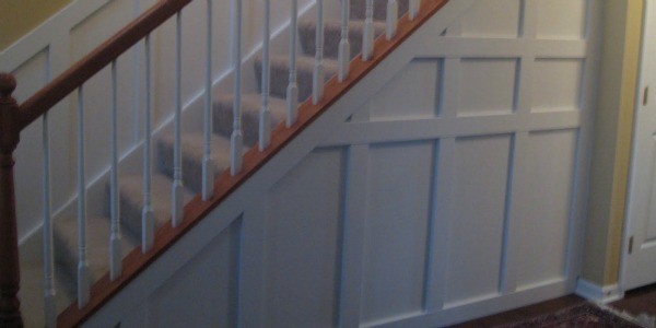 stair wainscoting feature