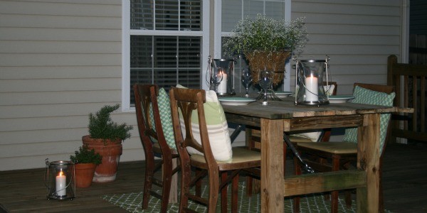 build a rustic outdoor dining table from reclaimed wood