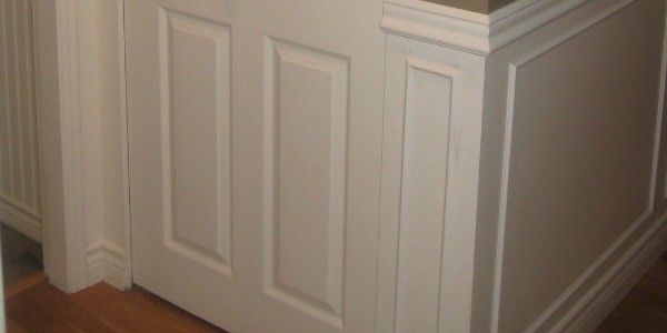 simple wainscoting to update entry feature