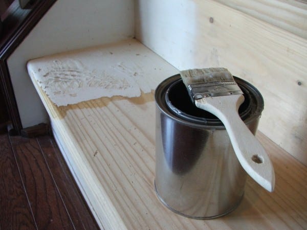 16 Tutorial For Removing Carpet On Stairs And Painting Existing Wooden Treads, By Cleverly Inspired, Featured On @Remodelaholic