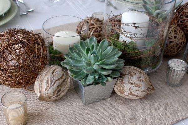 beautiful natural tablescape by 33 shades of green
